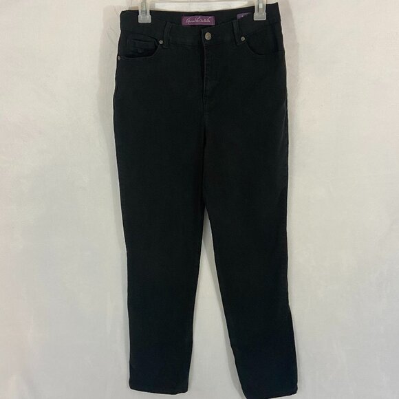 Gloria Vanderbilt Amanda Jeans Women's Size 8 (27 x 30) High Rise Black Straight - Picture 1 of 8
